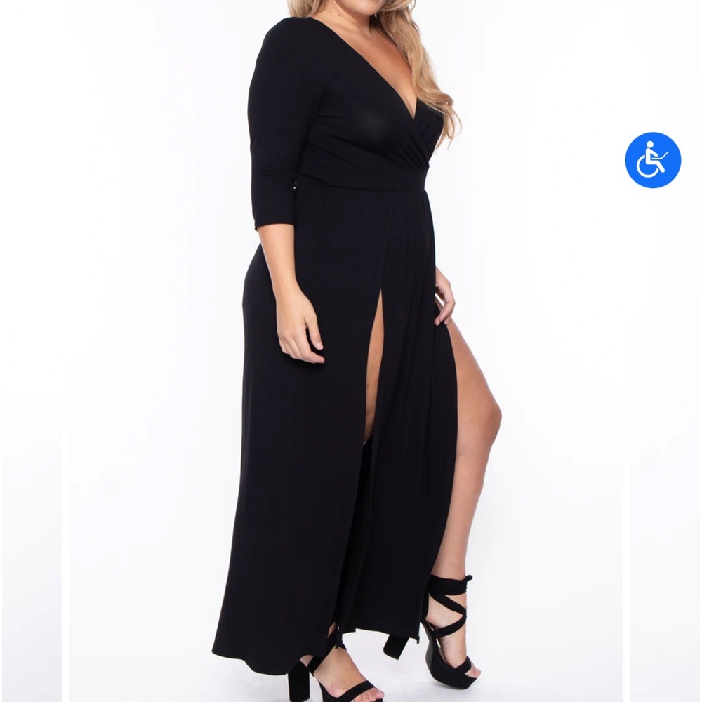 NEW Curvy Sense Plus Size Aria Slit Maxi Dress